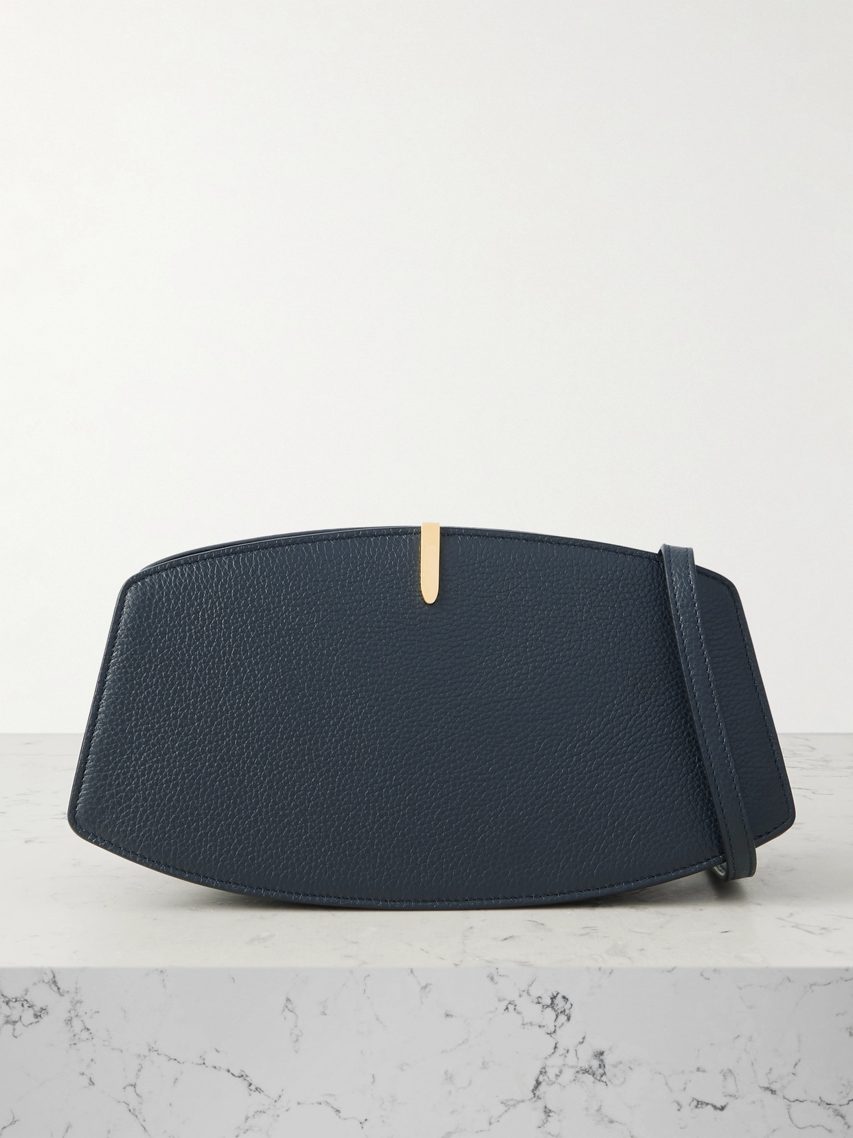 Savette Florence Embellished Textured-leather Shoulder Bag In Blue