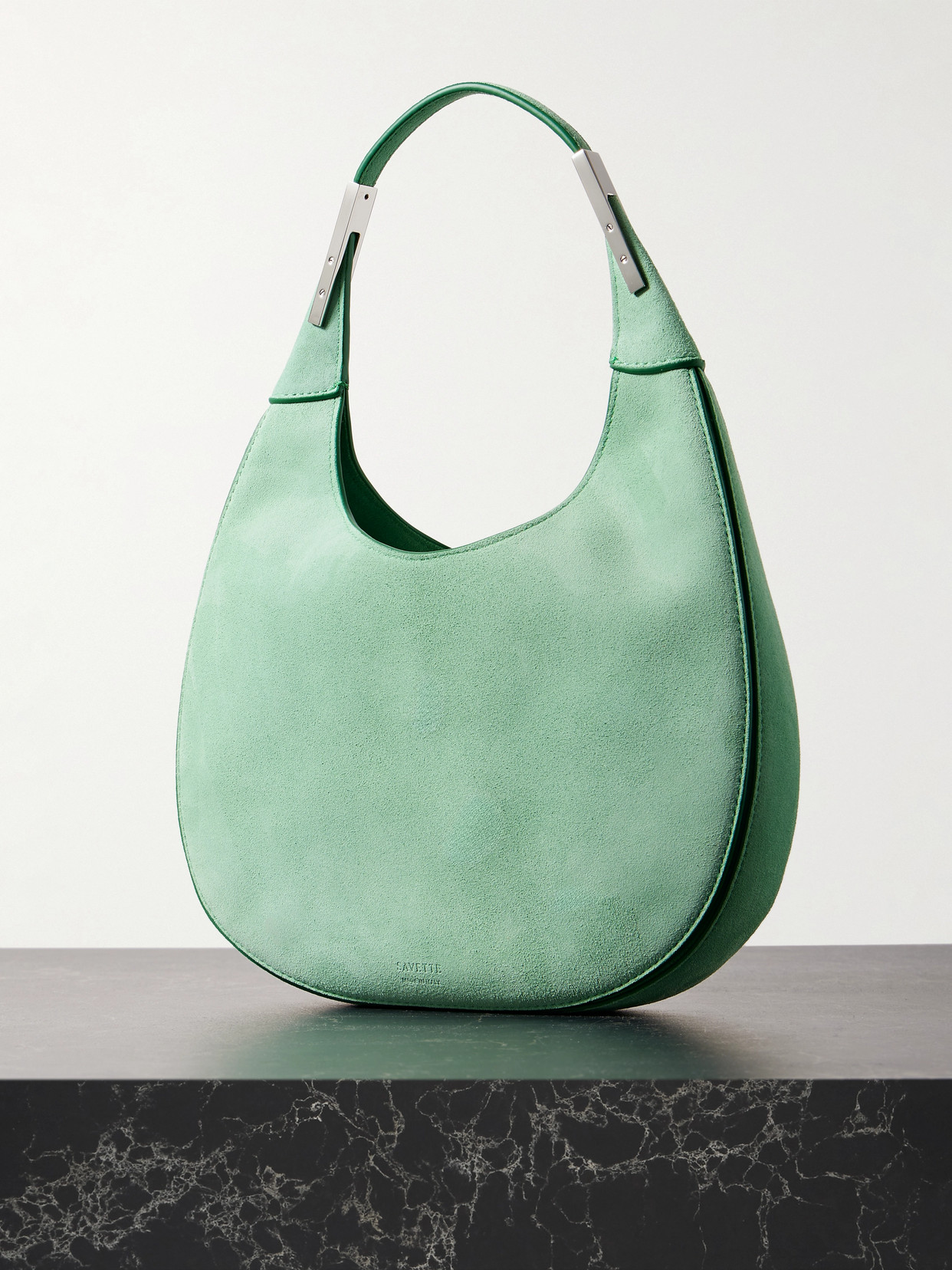 Savette Florence Small Suede Shoulder Bag In Blue