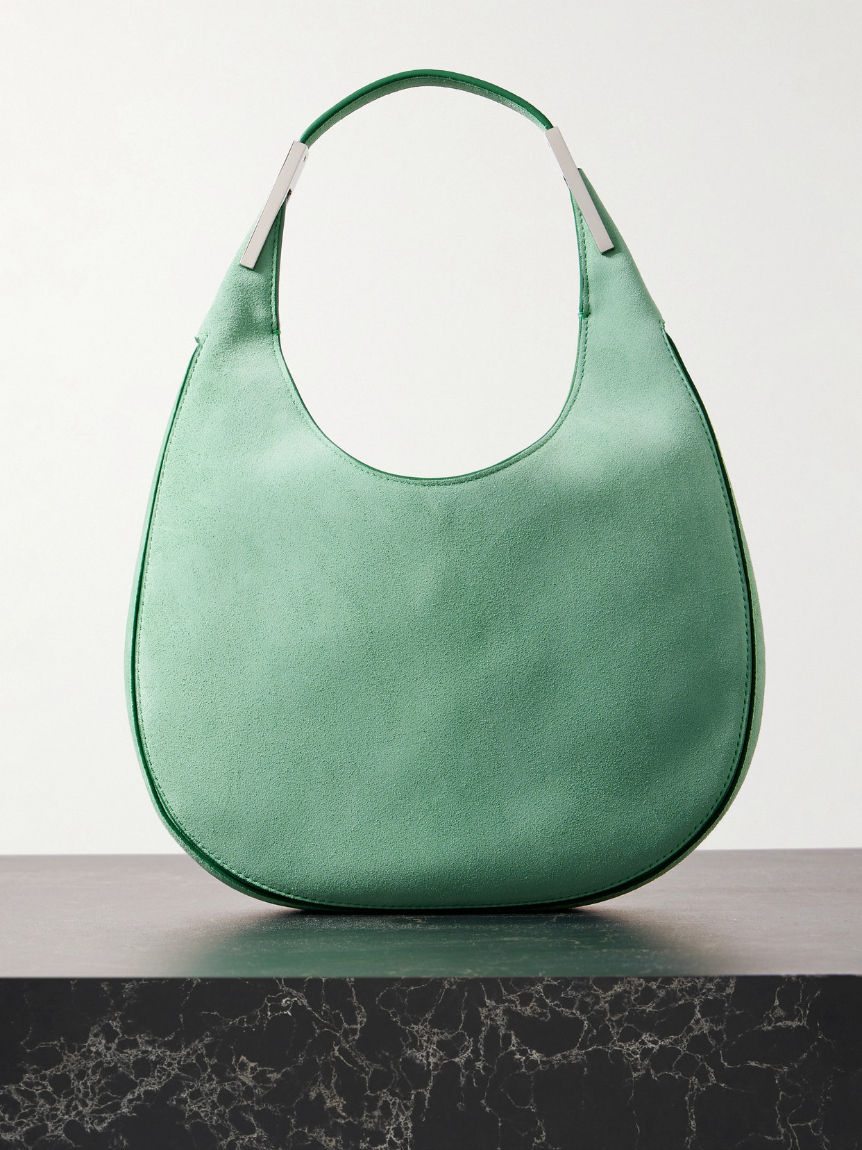 Savette Florence Small Suede Shoulder Bag In Blue