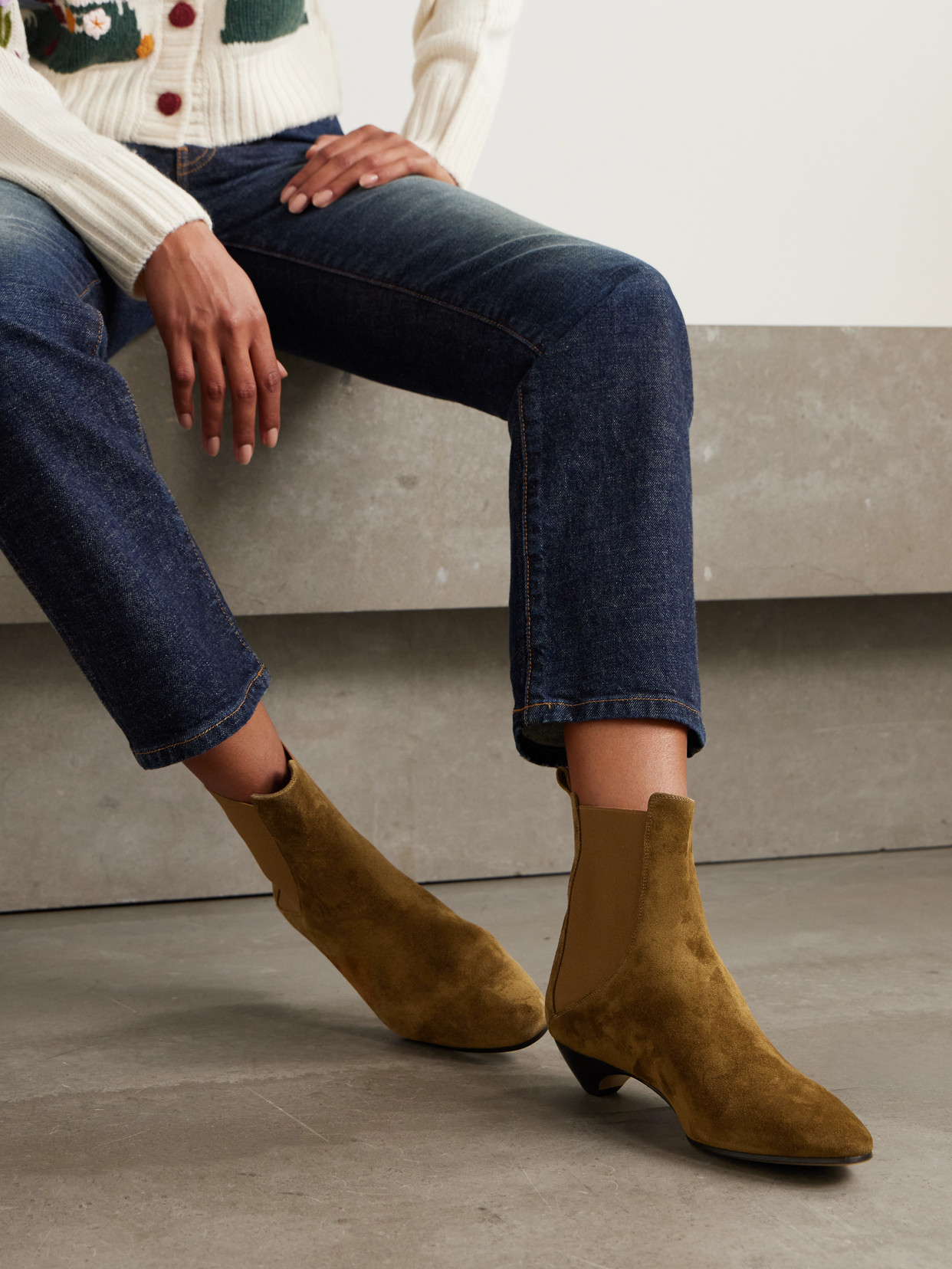Le Monde Beryl Allegra Suede Chelsea Boots In Brown