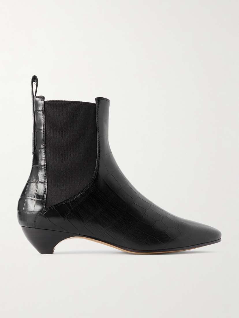 Le Monde Béryl Allegra Croc-effect Leather Chelsea Boots