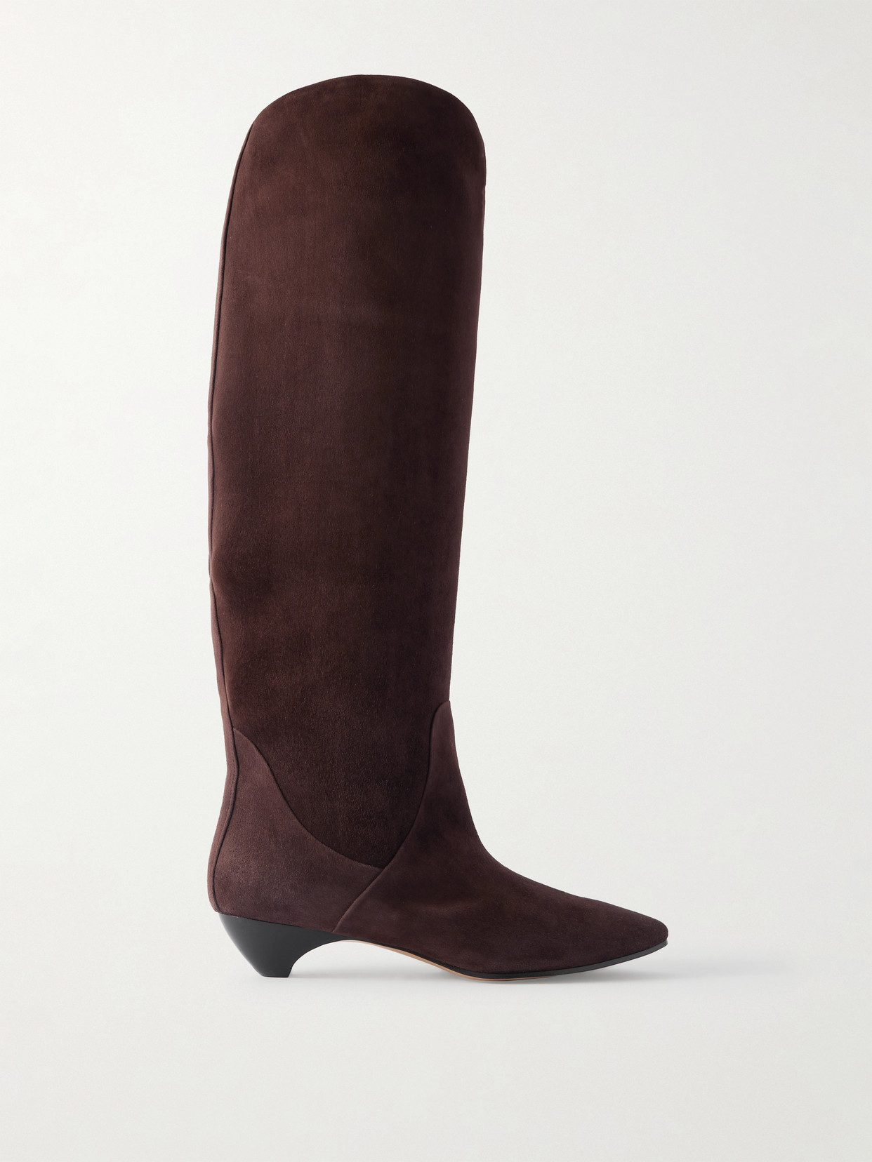Le Monde Beryl Allegra Suede Riding Boots In Brown