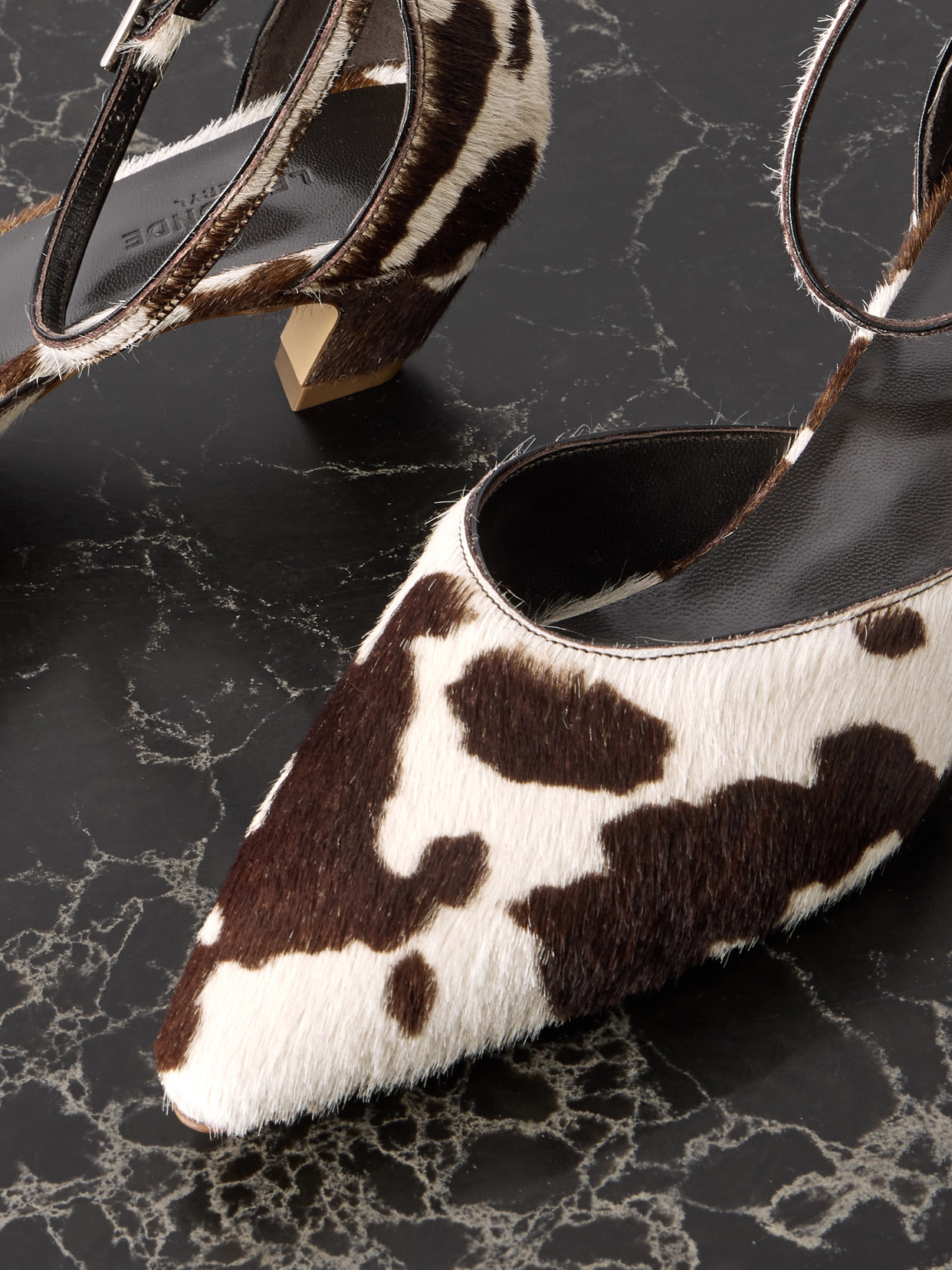 Le Monde Beryl Victoria Cow-print Calf Hair Pumps In Brown