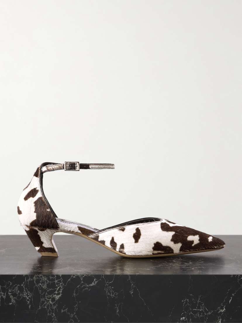 Le Monde Béryl Victoria Cow-print Calf Hair Pumps