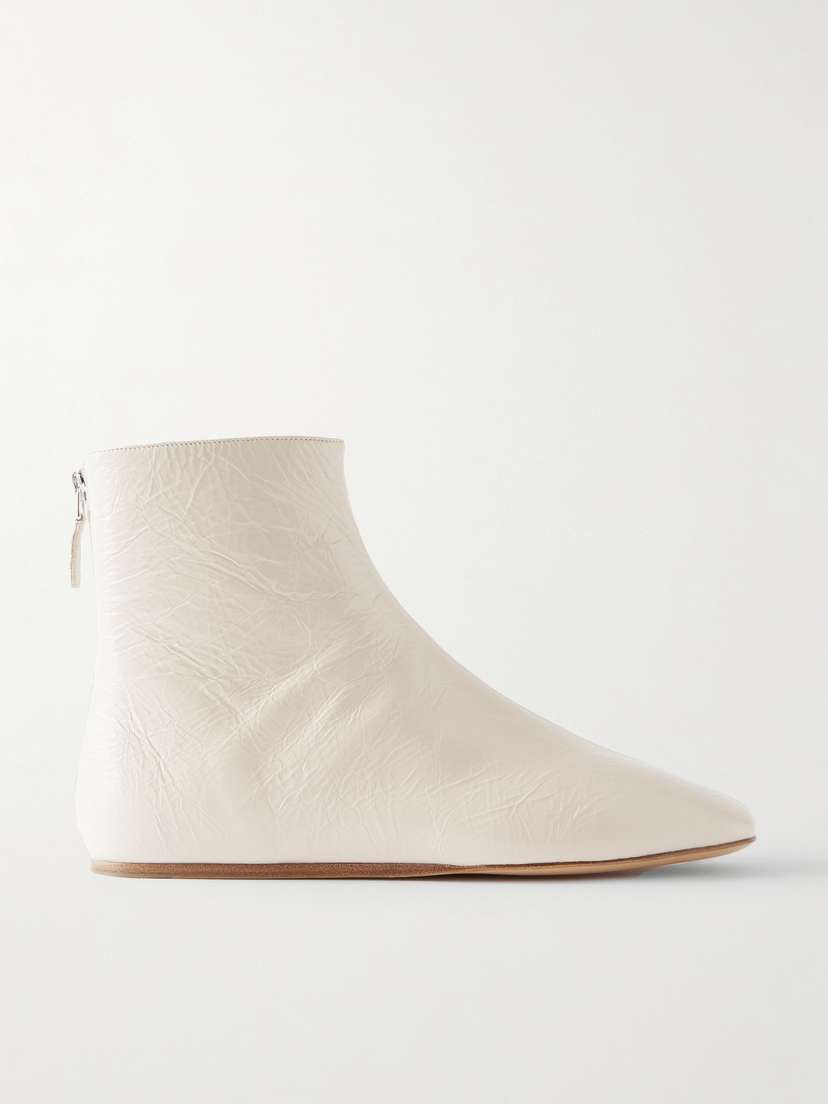 Le Monde Béryl Luna Glossed-leather Ankle Boots