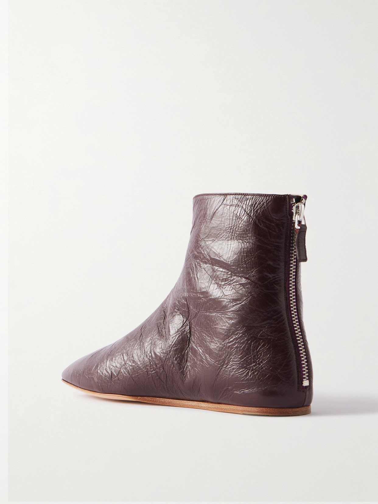 Le Monde Béryl - Luna Crinkled-Leather Ankle Boots