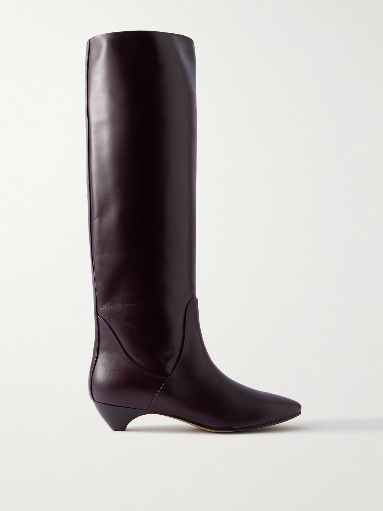 Le Monde Beryl Allegra Leather Knee Boots In Purple