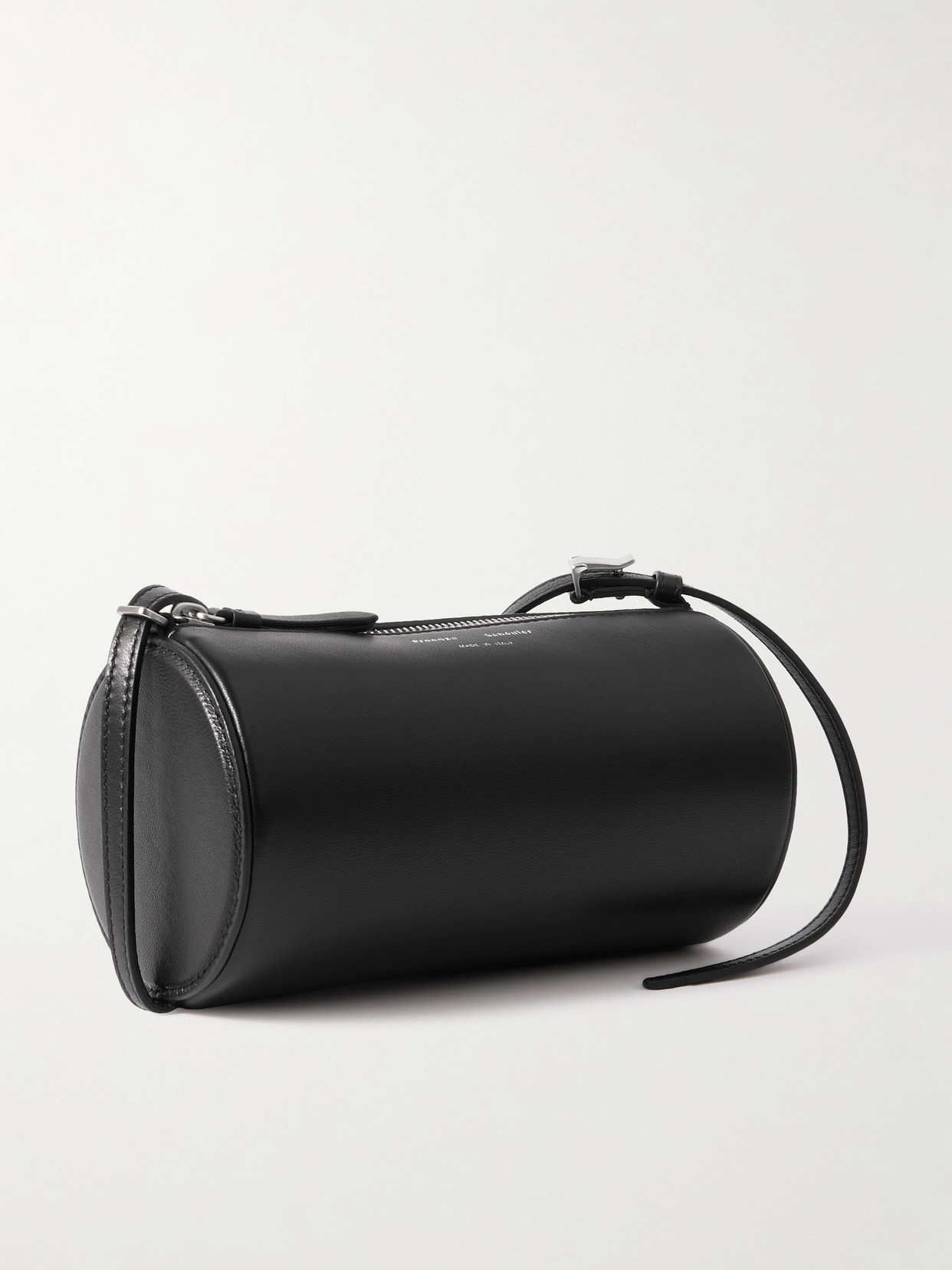 Proenza Schouler Silo Textured-leather Shoulder Bag In Black