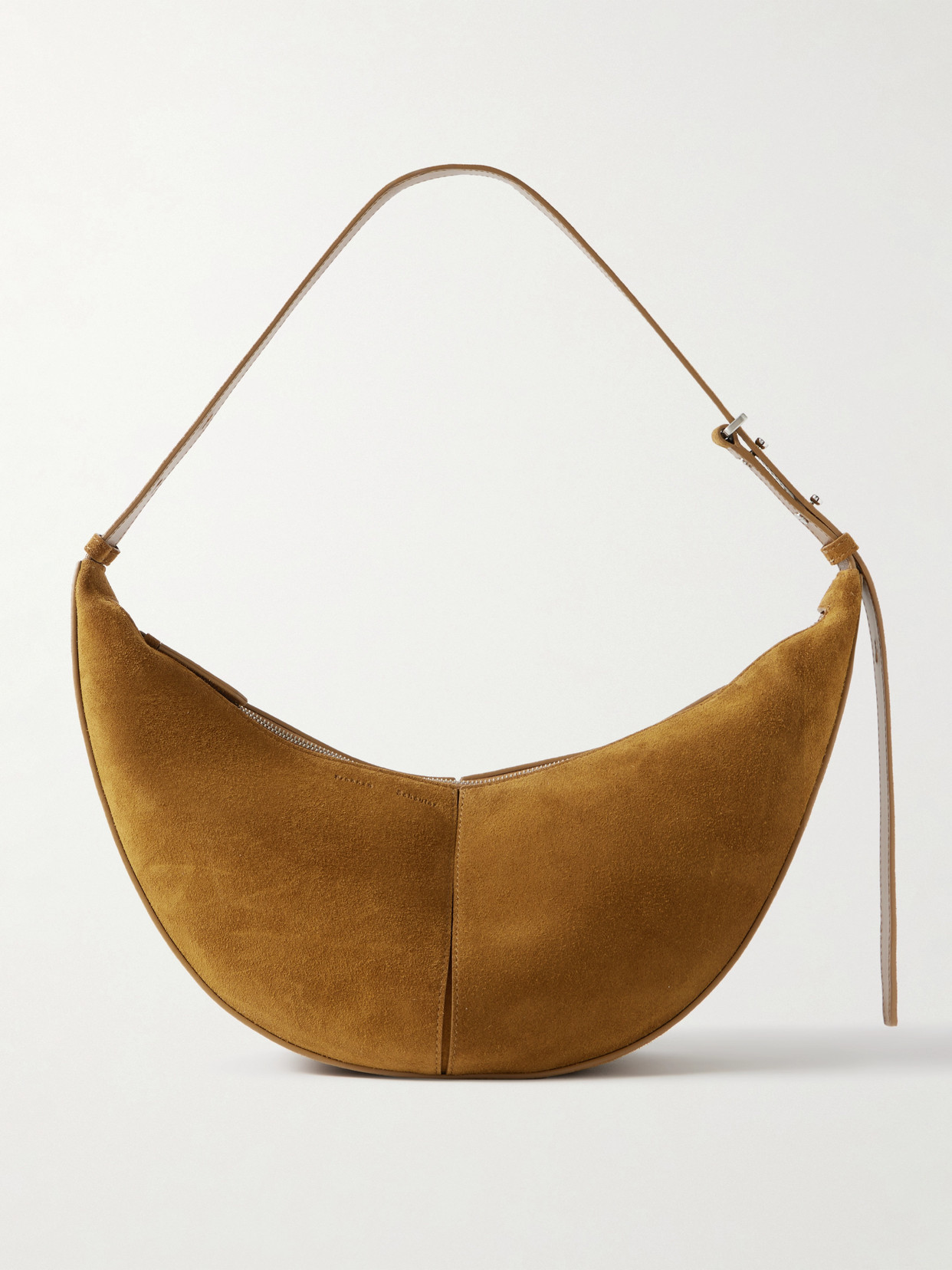 Proenza Schouler Slide Leather-trimmed Suede Shoulder Bag In Brown