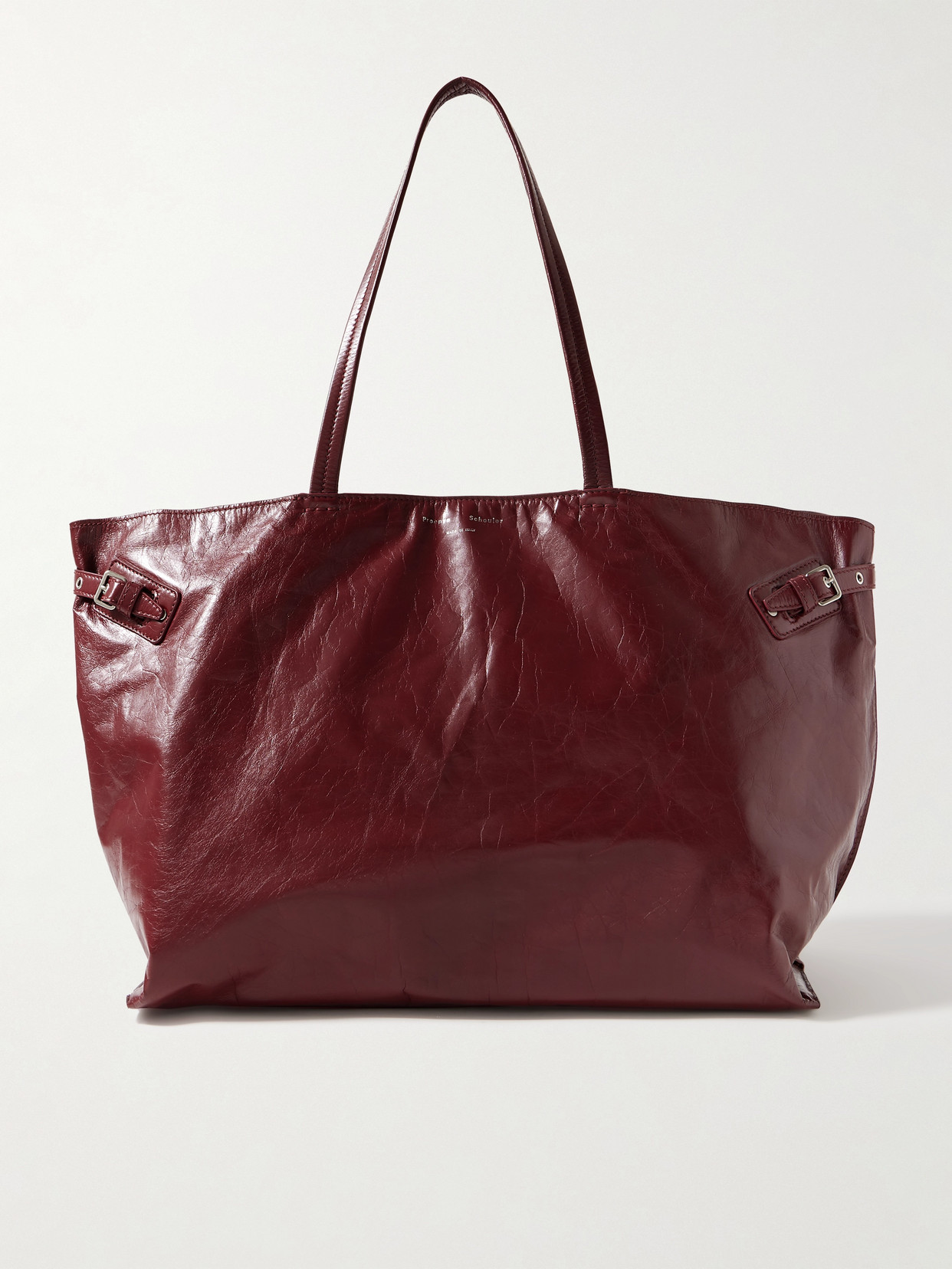 Proenza Schouler Days Crinkled-leather Tote In Burgundy
