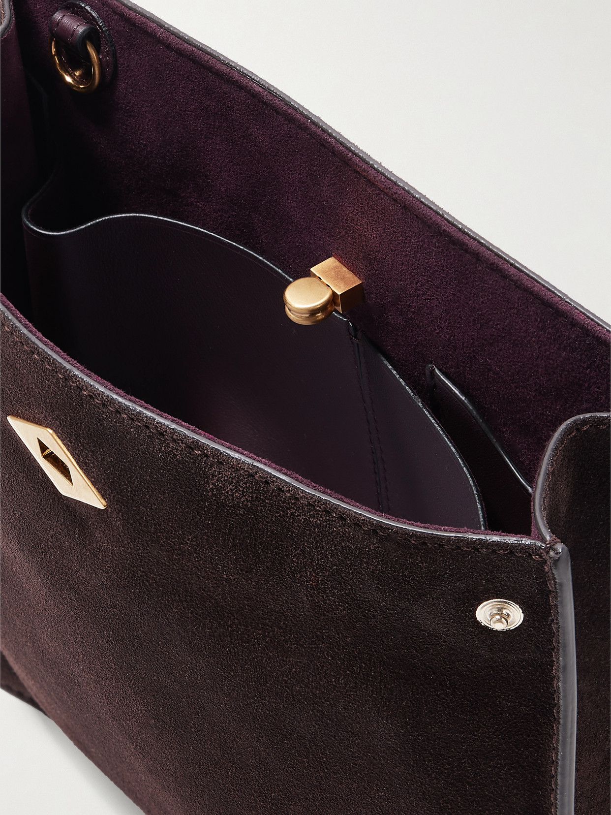 Metier Stowaway Suede Shoulder Bag