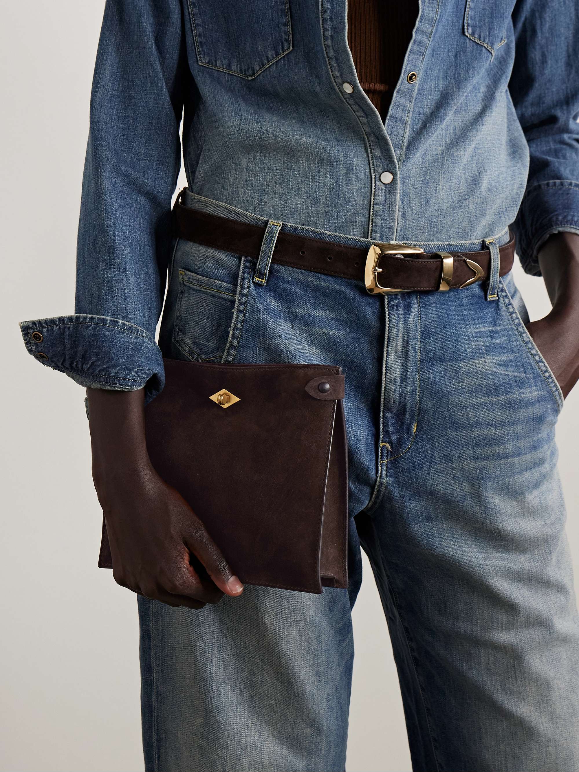 MÉTIER Stowaway leather shoulder bag