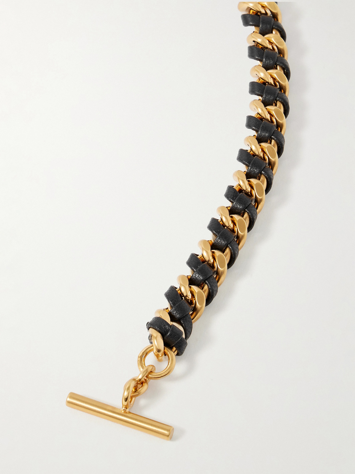 Metier Gold-tone Leather Bag Chain