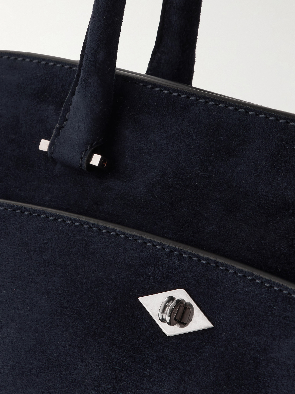 Metier Private Eye Suede Tote In Blue