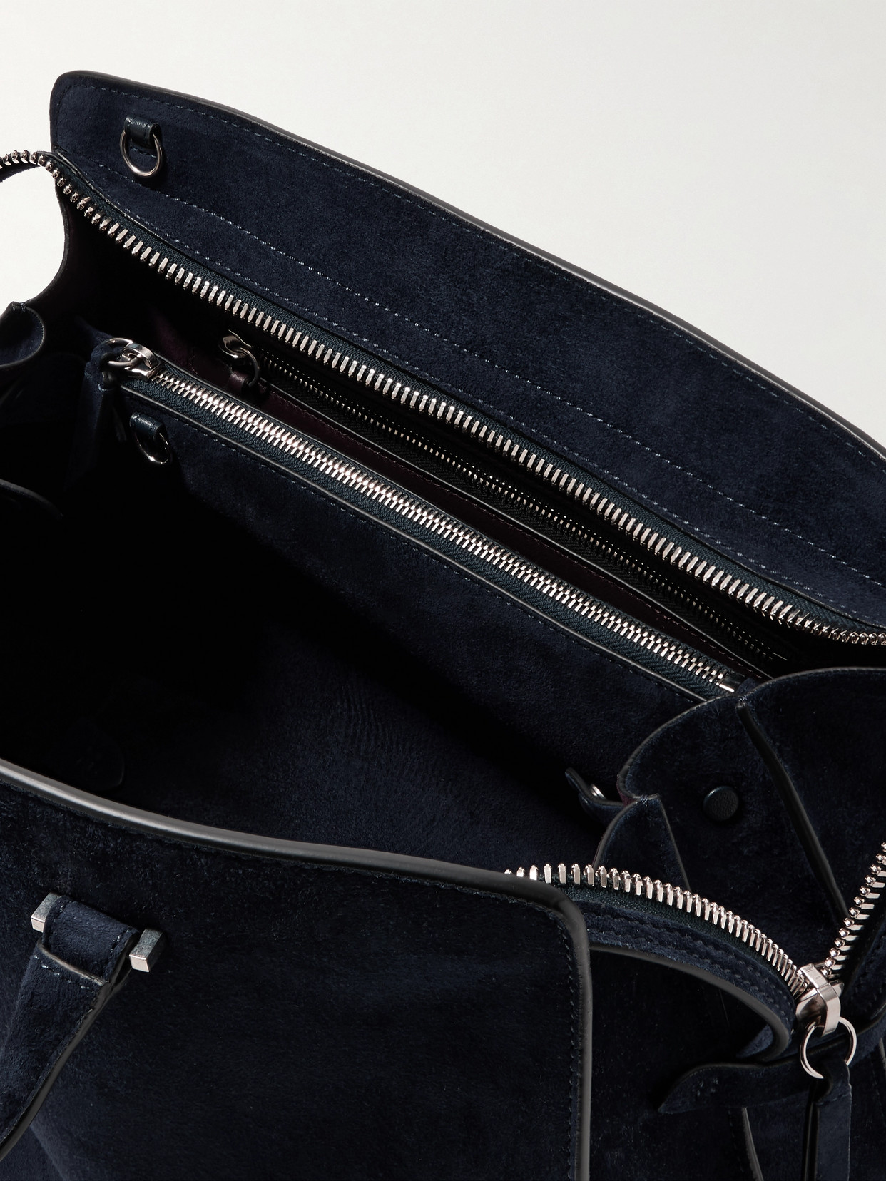 Metier Private Eye Suede Tote In Blue