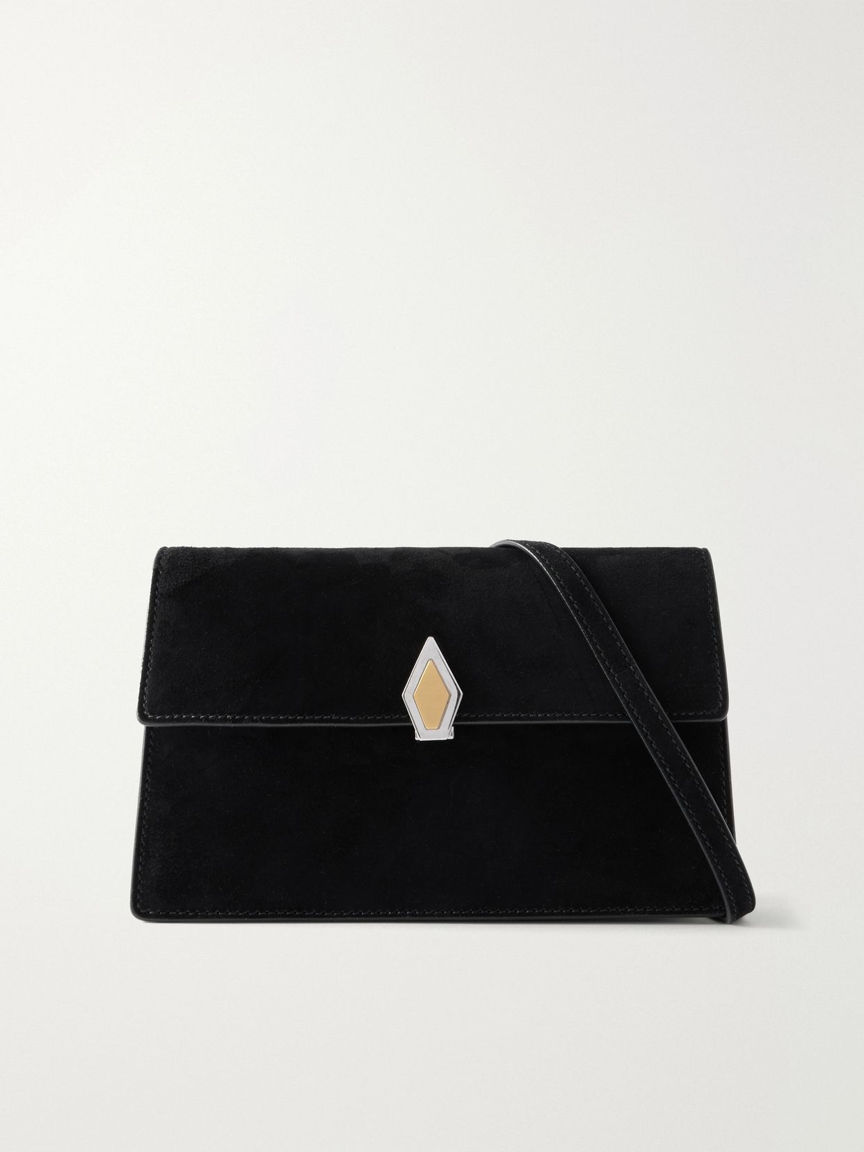 parallel 22 small suede shoulder bag