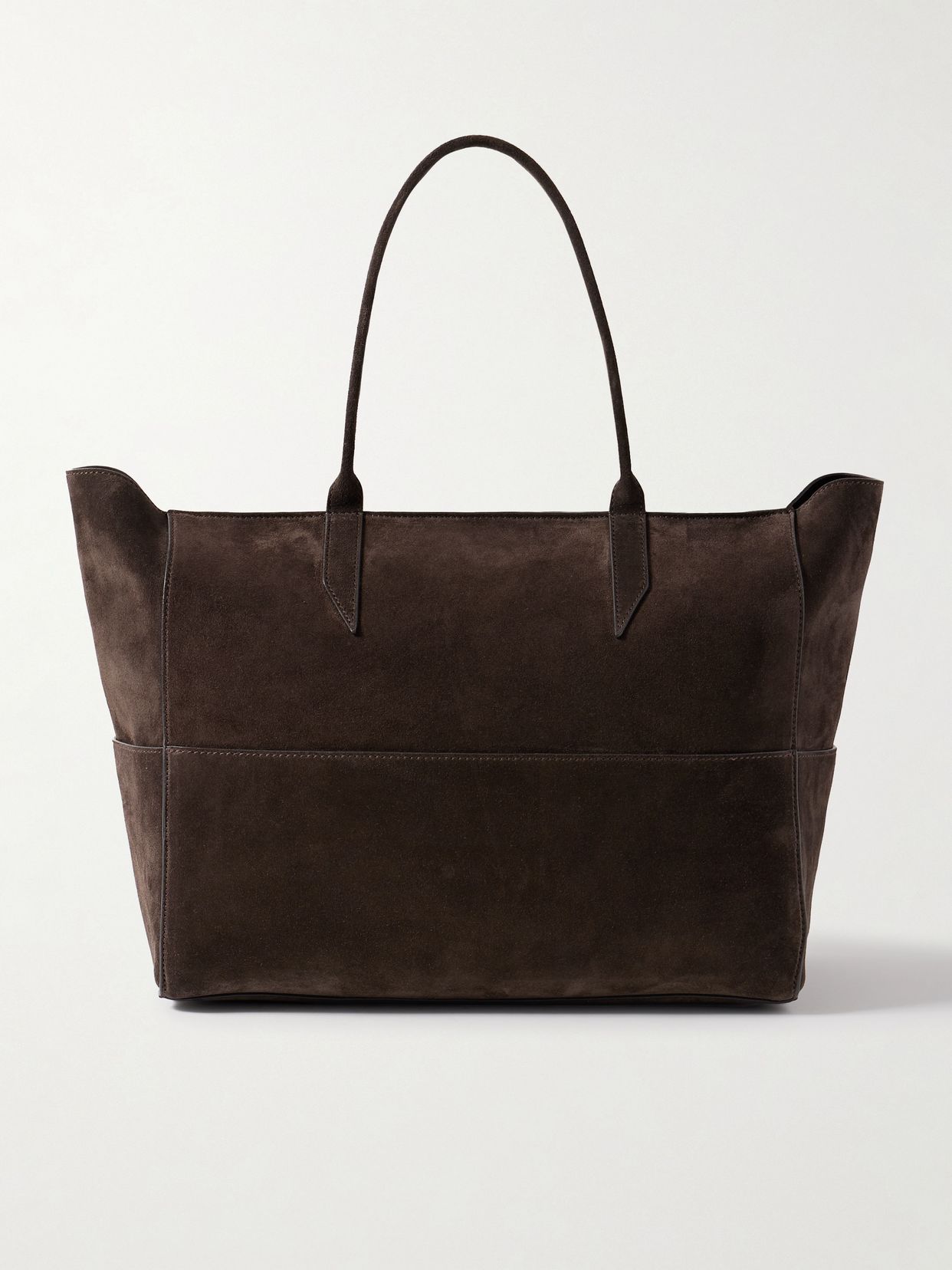 Incognito 36 paneled suede tote