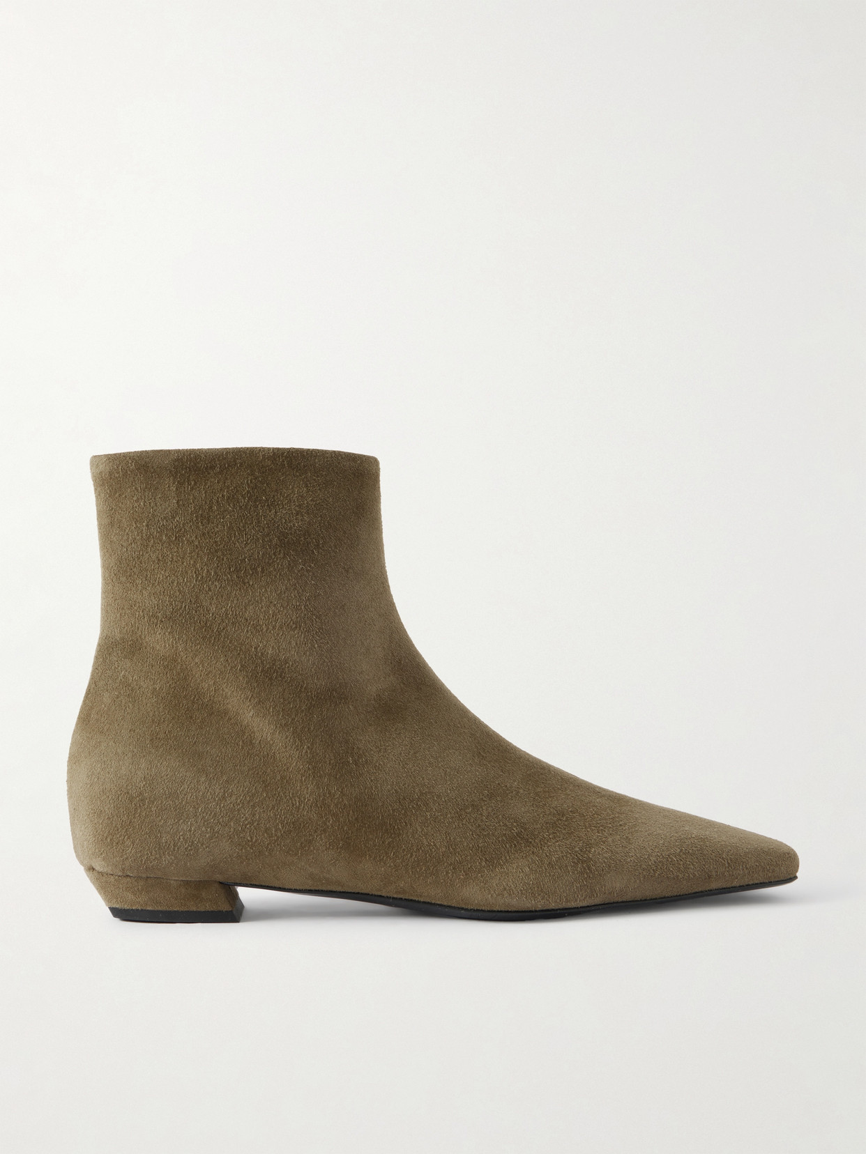 Proenza Schouler Suede Ankle Boots In Green