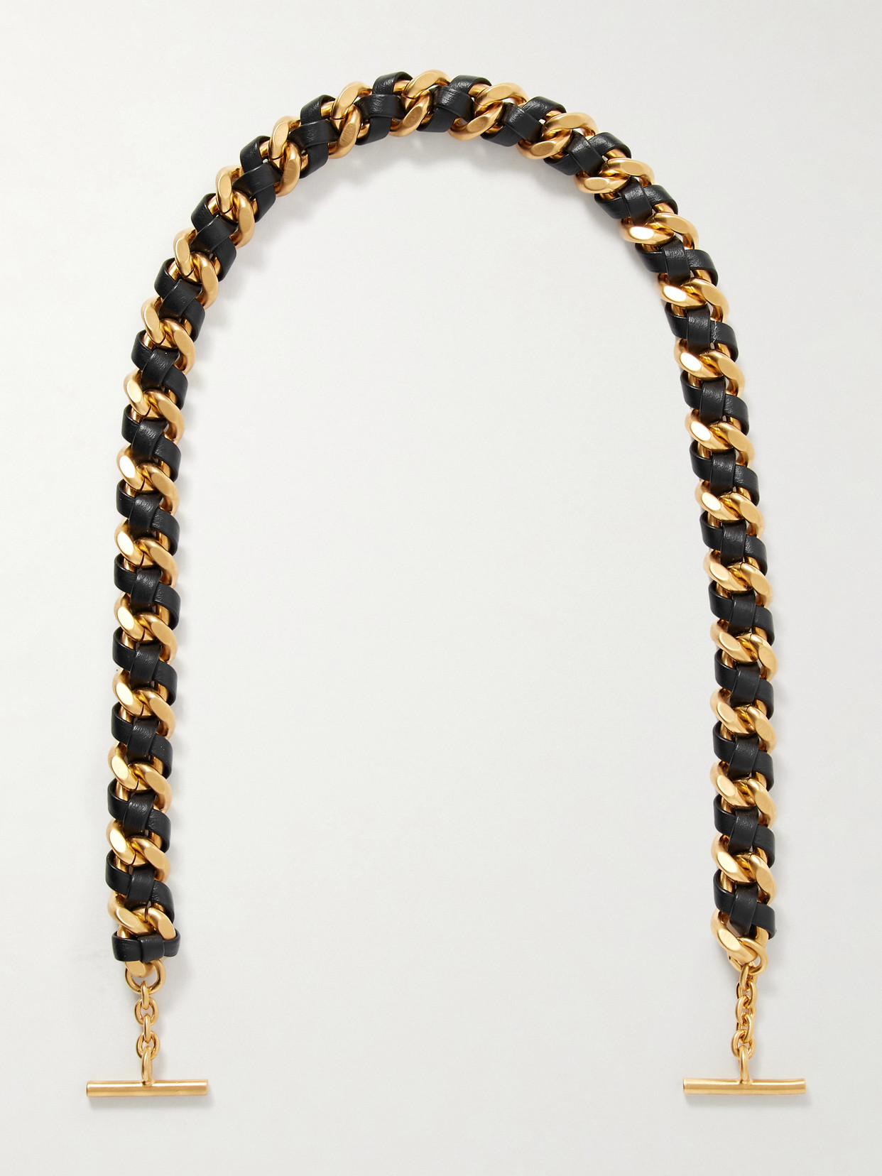 Metier Gold-tone Leather Bag Chain