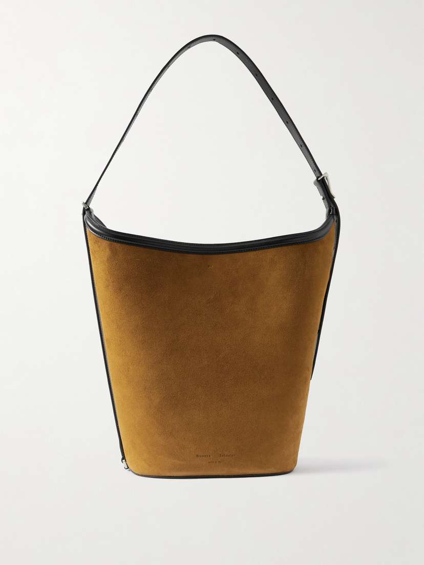 Proenza Schouler Brant Leather-trimmed Suede Bucket Bag