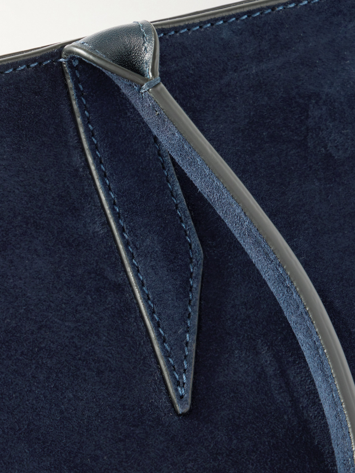 Metier Incognito Small Paneled Suede Tote In Blue