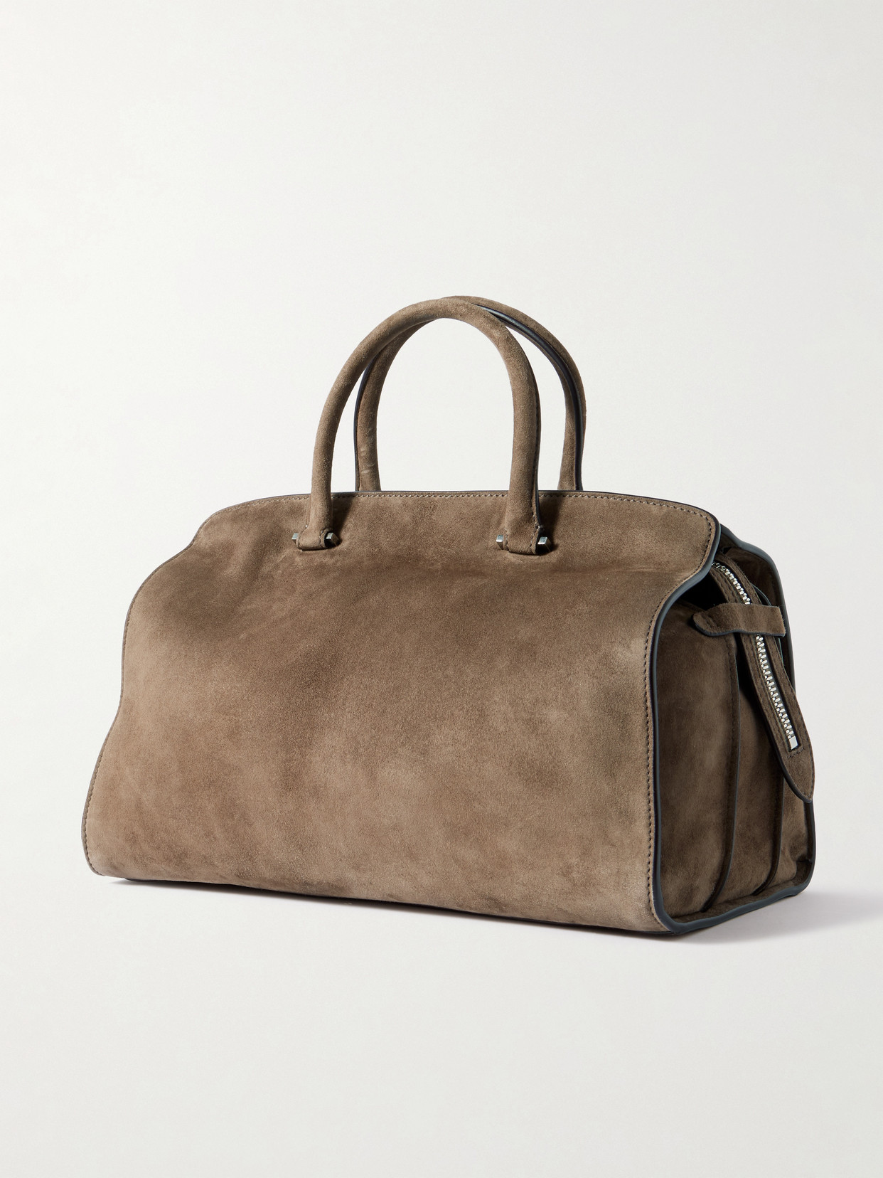 Metier Private Eye Medium Suede Tote In Brown