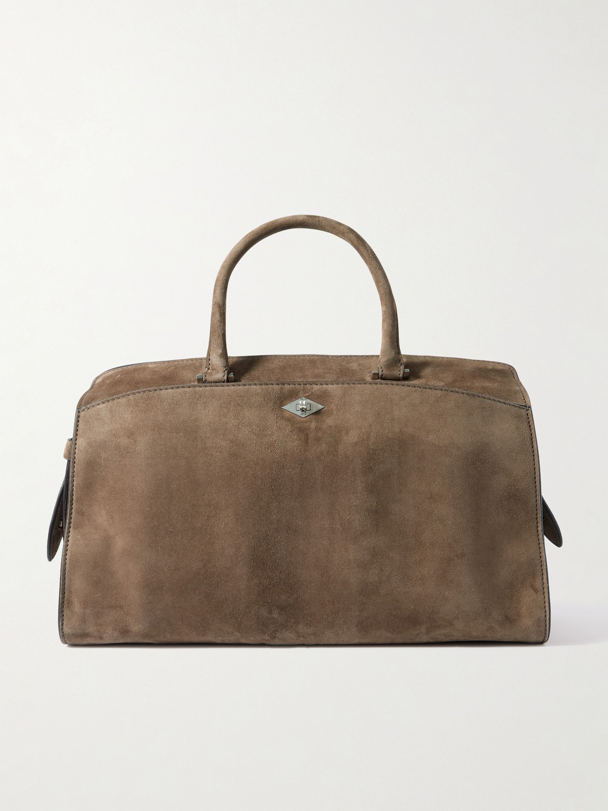 Metier Private Eye Medium Suede Tote In Brown