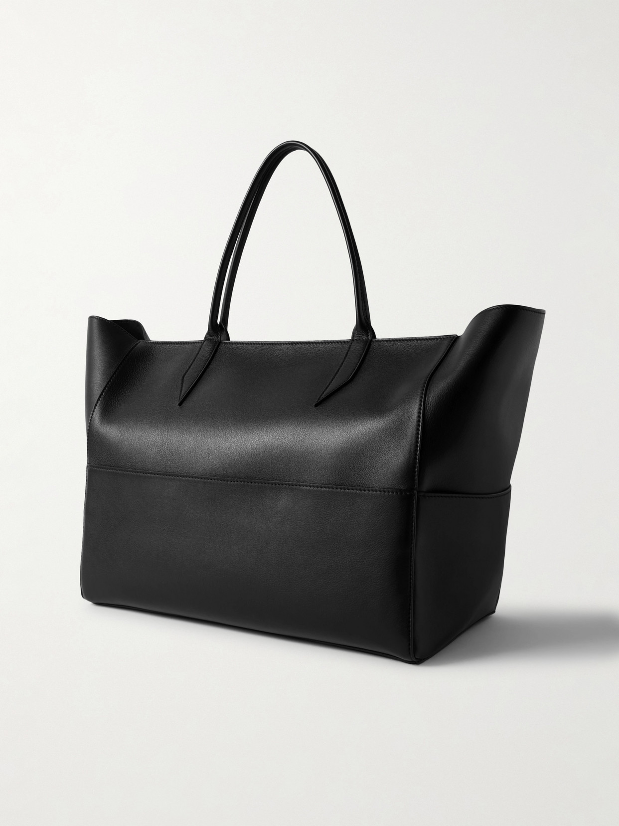Metier Incognito Cabas Large Leather Tote In Black