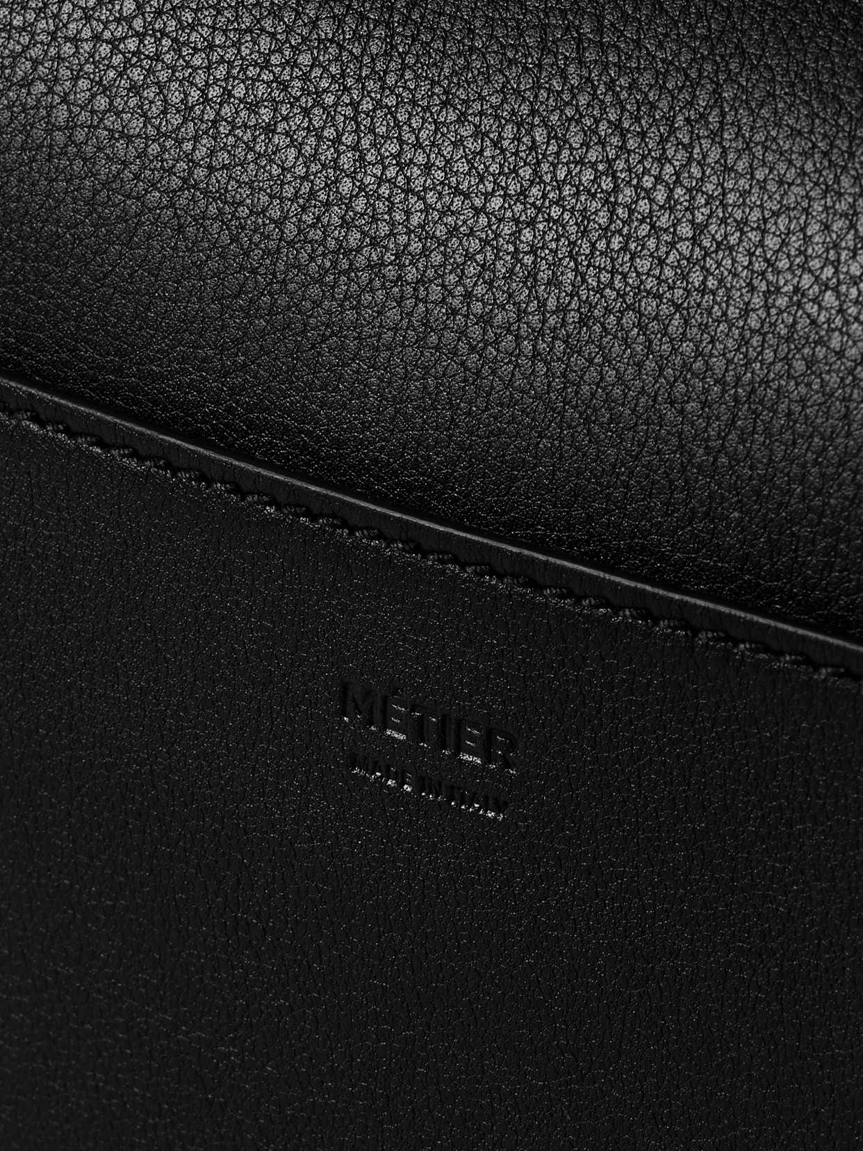 Metier Incognito Cabas Large Leather Tote In Black