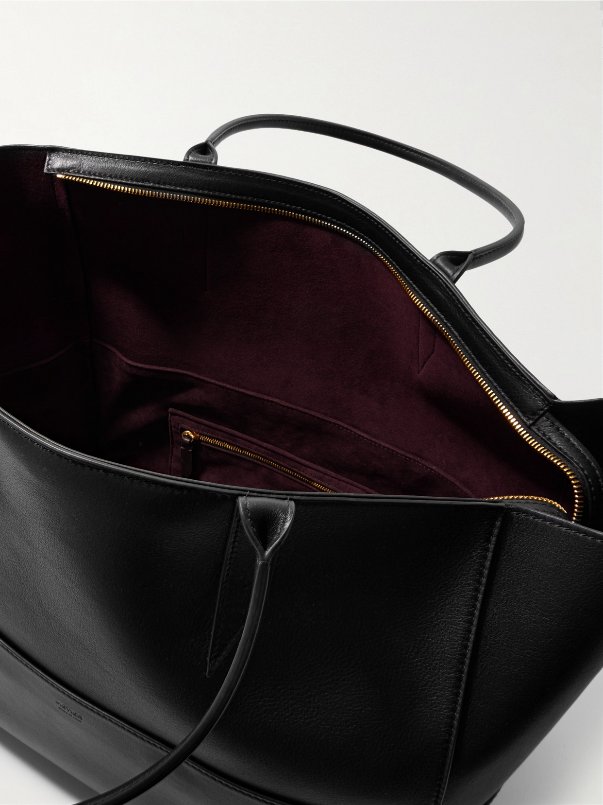 Metier Incognito Cabas Large Leather Tote In Black