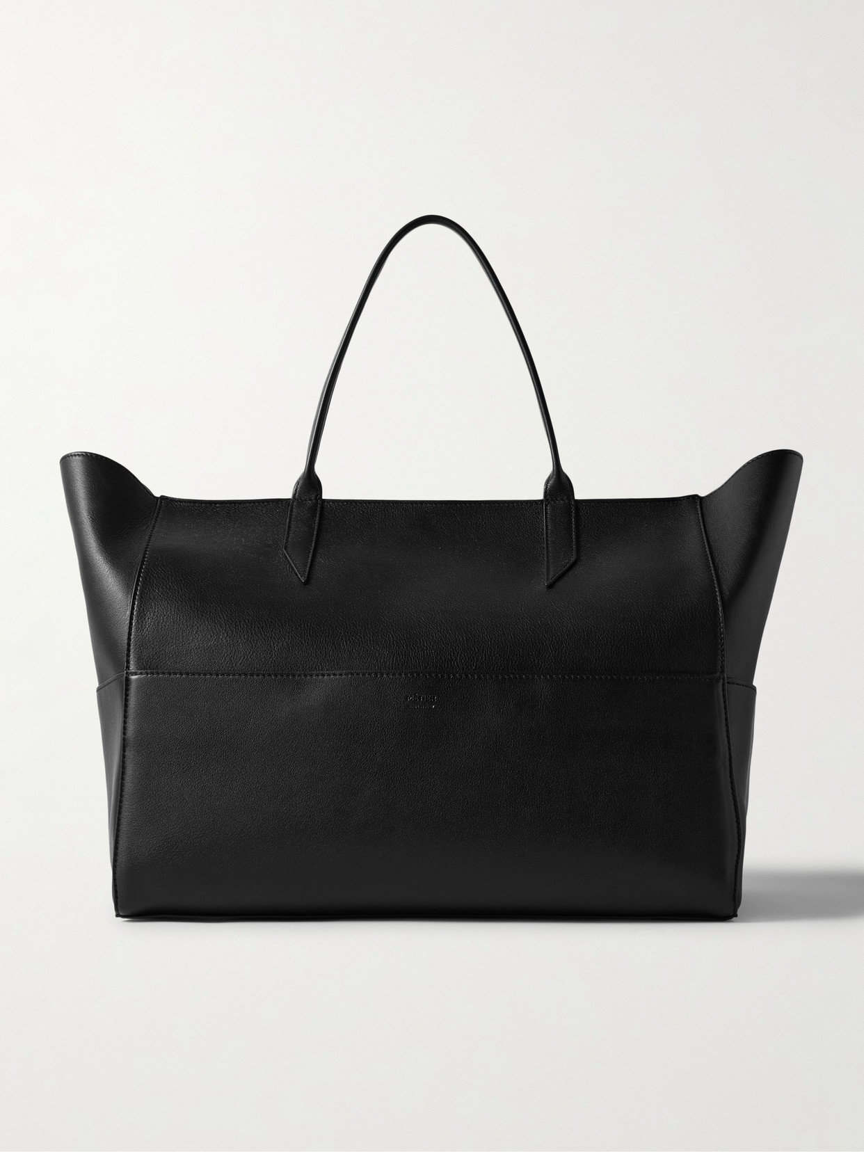 Metier Incognito Cabas Large Leather Tote In Black