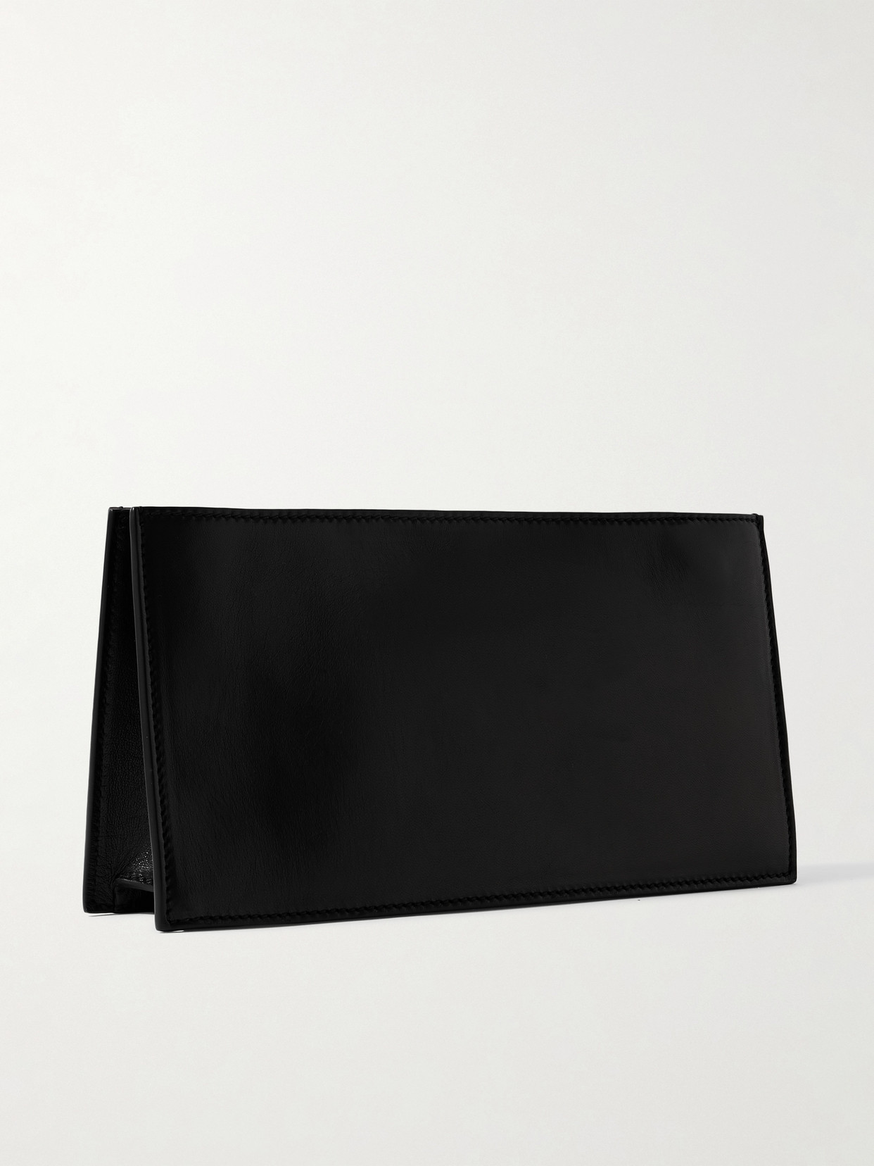 Metier Ease Leather Clutch In Black