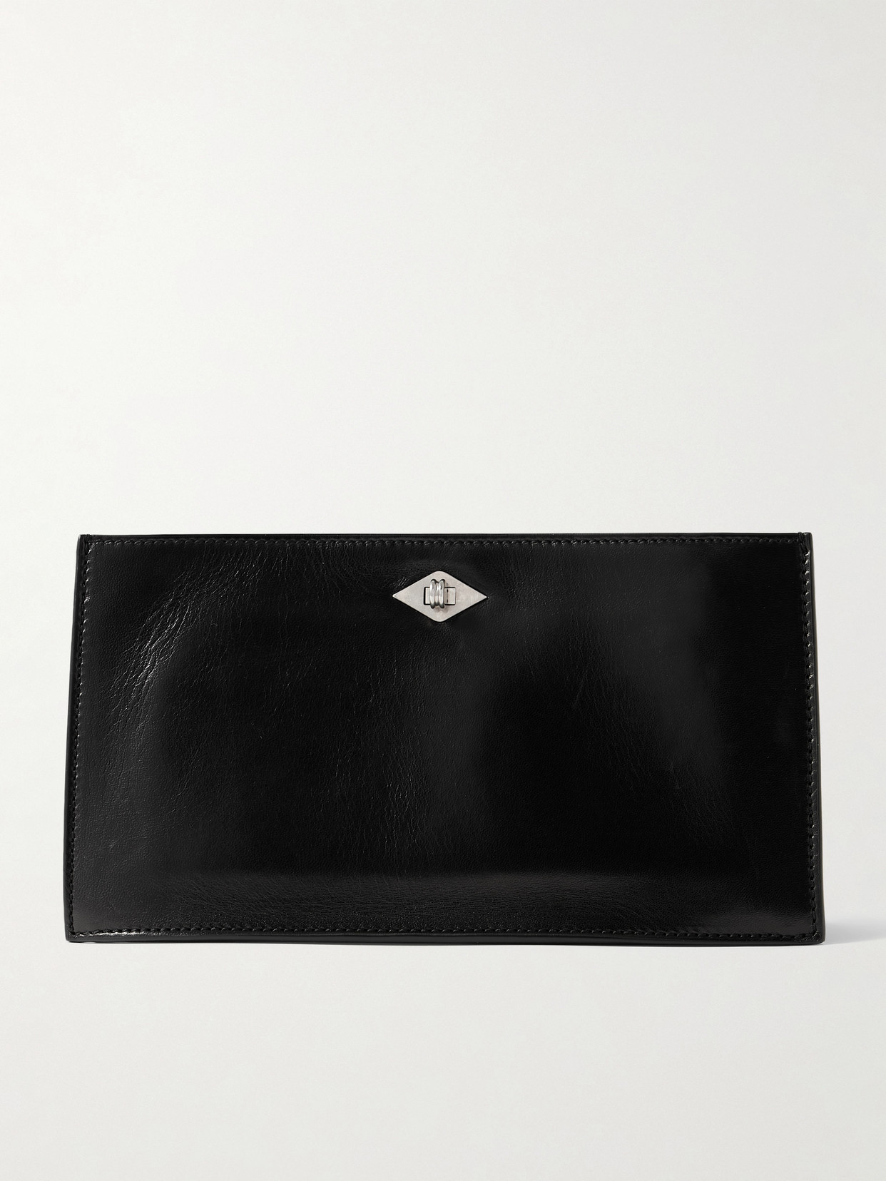 Metier Ease Leather Clutch In Black