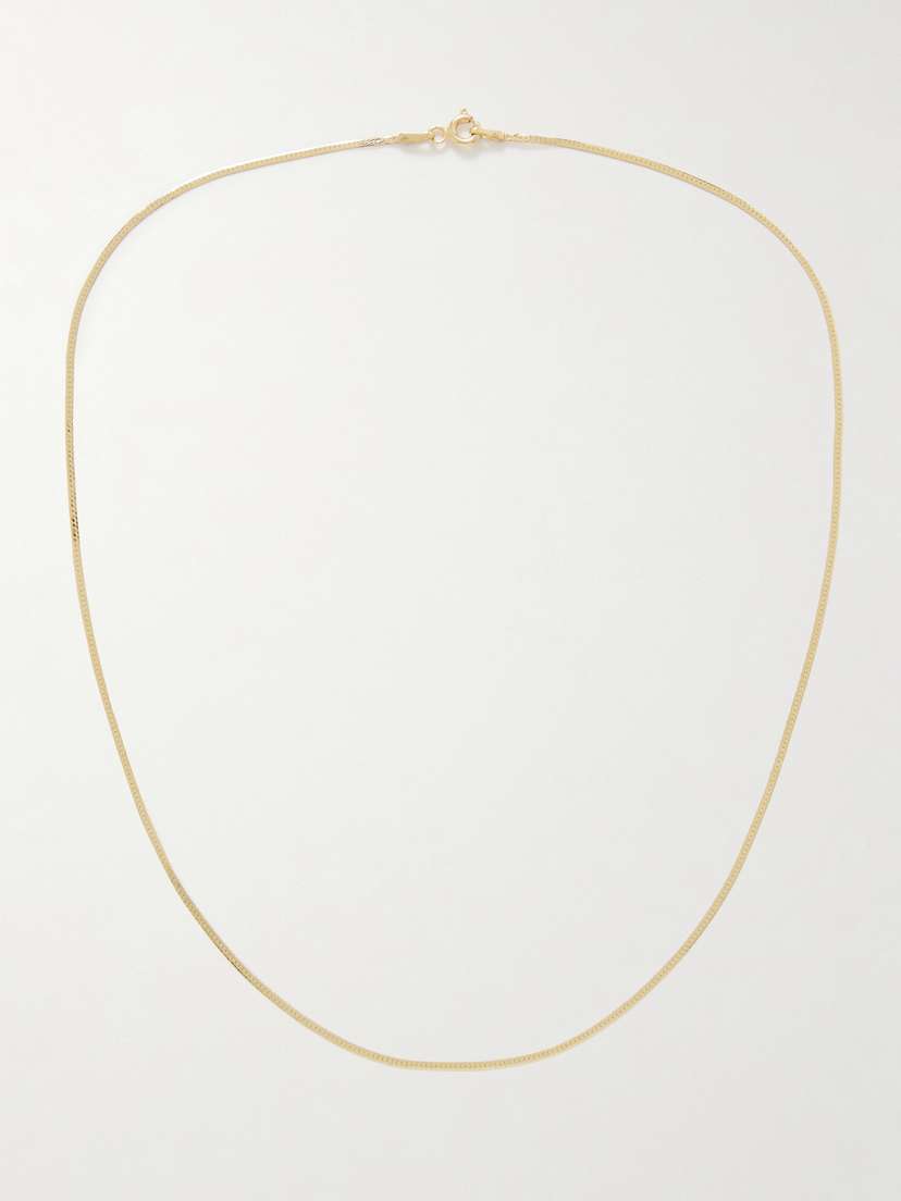 Loren Stewart Demi Herringbone Gold Necklace