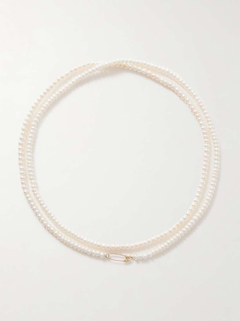 Loren Stewart 14-karat Gold Pearl Necklace
