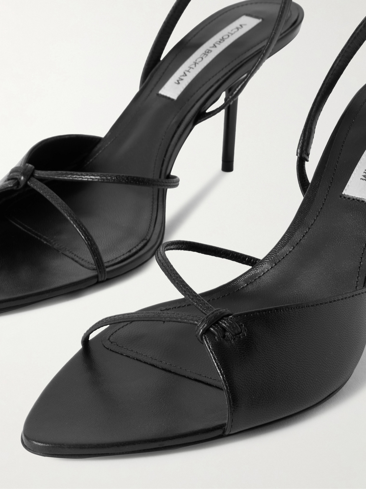 Victoria Beckham 75mm Harlow Slingback Knot-detail Sandals In Black