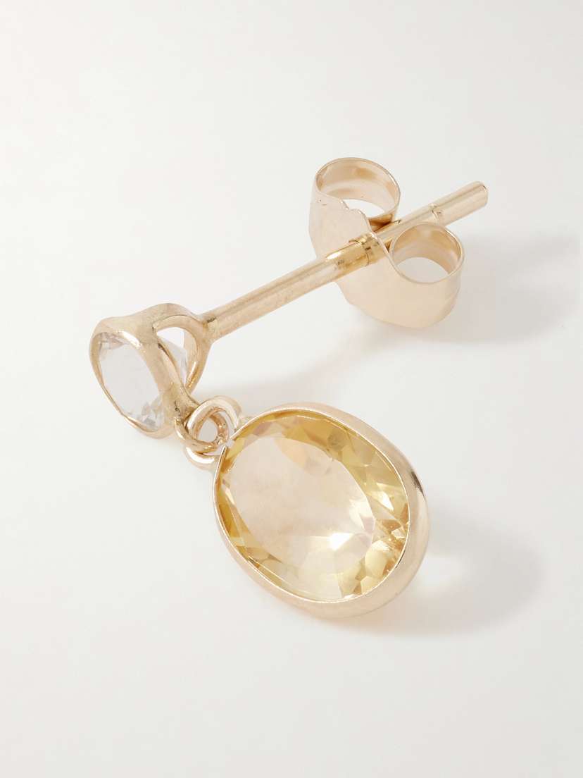 Loren Stewart Sunny 14-karat Gold, Sapphire And Citrine Single Earring