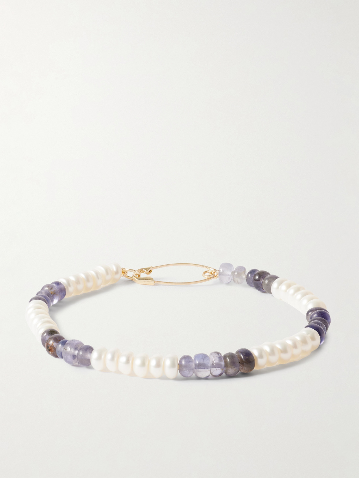 Loren Stewart Gold, Iolite And Pearl Bracelet