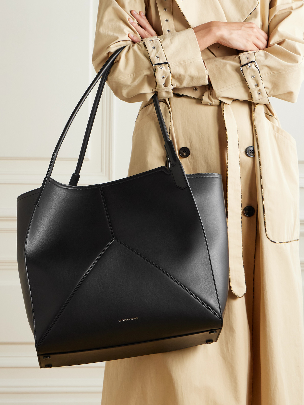 The Victoria Soft Paneled Leather Tote