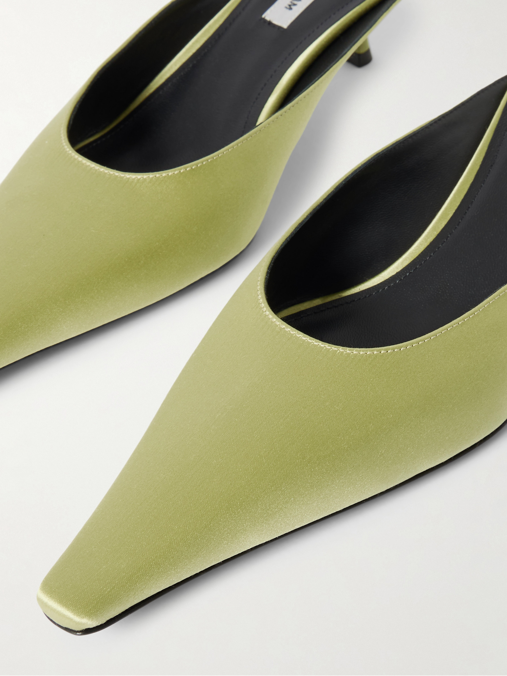 Victoria Beckham Sloan satin mules thumbnail