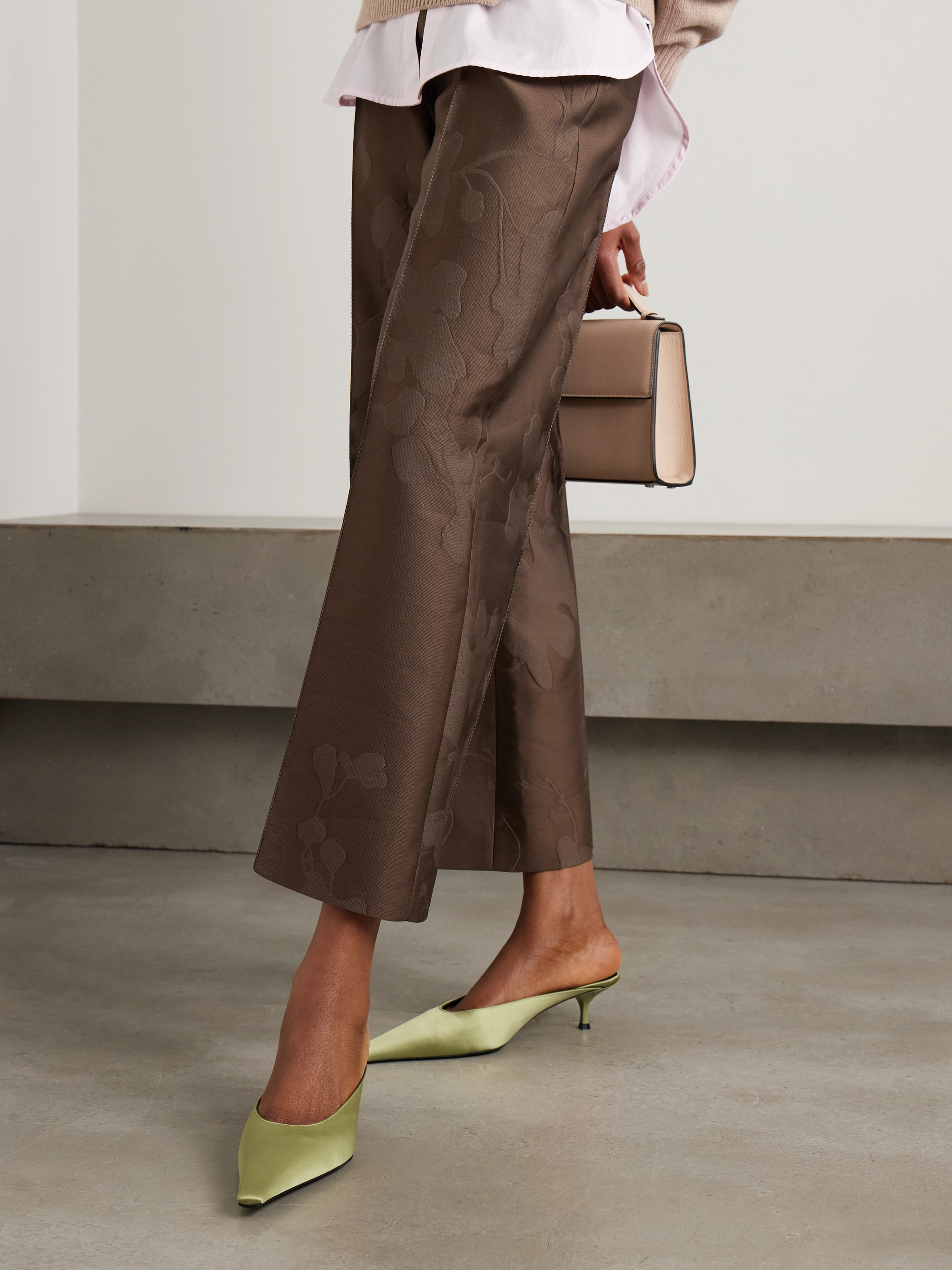 Victoria Beckham Sloan satin mules thumbnail