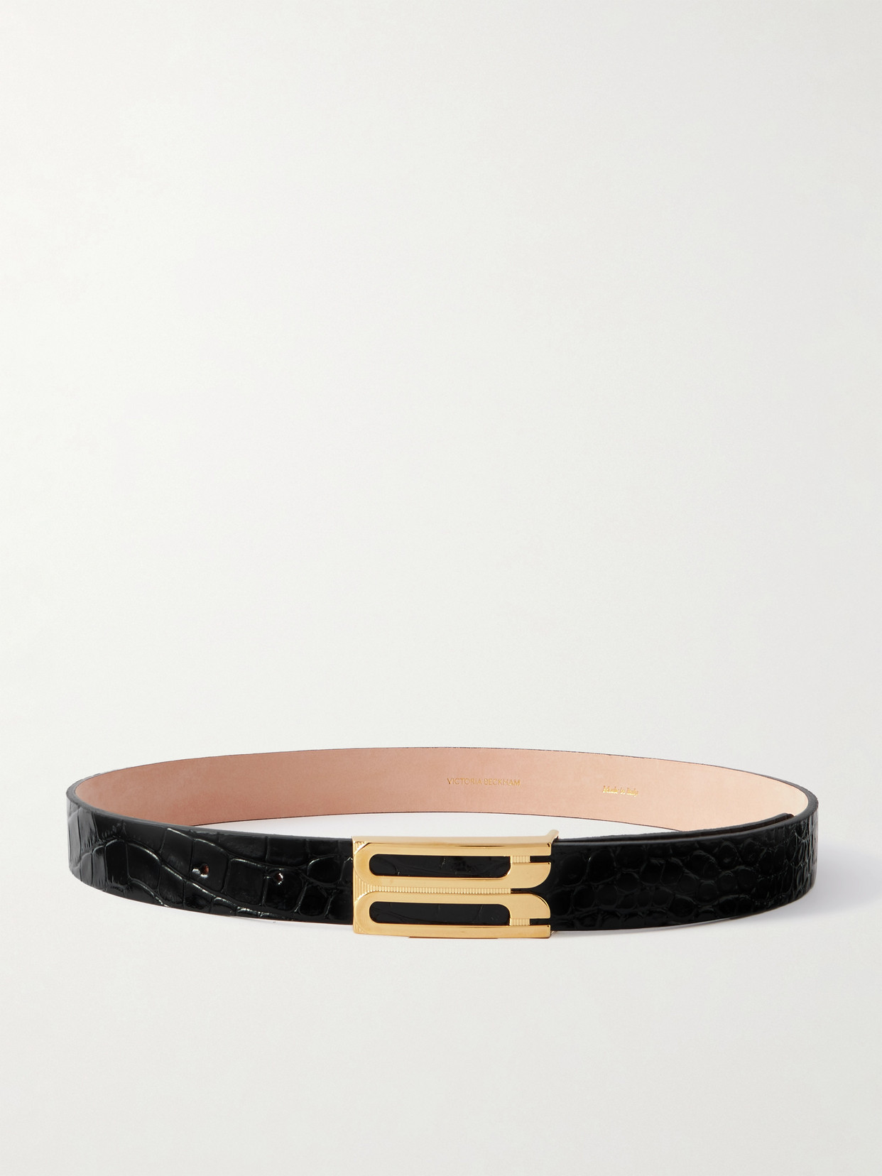 Victoria Beckham Frame Croc-effect Leather Belt