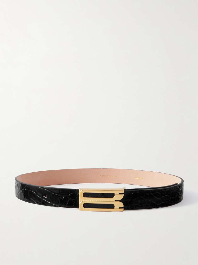 Victoria Beckham Frame Croc-effect eather Belt