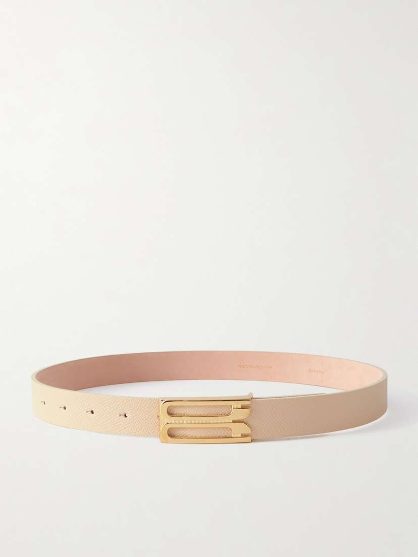 Victoria Beckham Frame Textured-leather Belt
