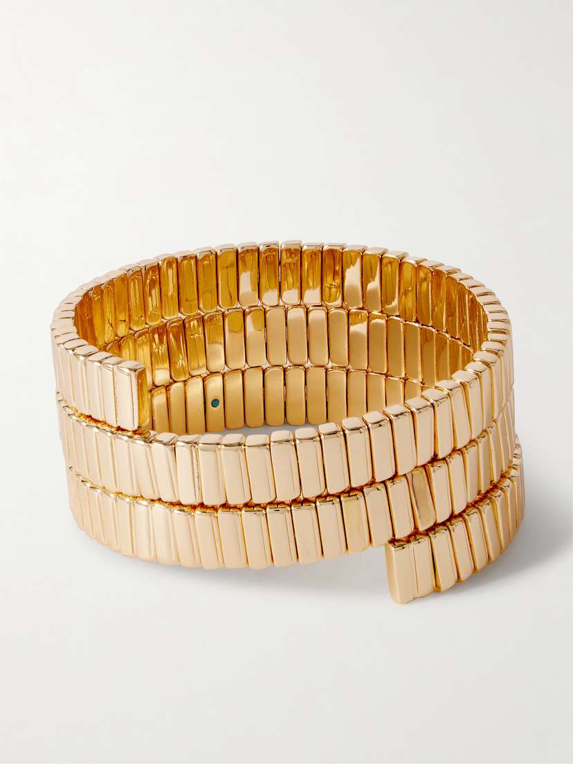 Roxanne Assoulin The Cobra Triple Wrap Gold-tone Bracelet