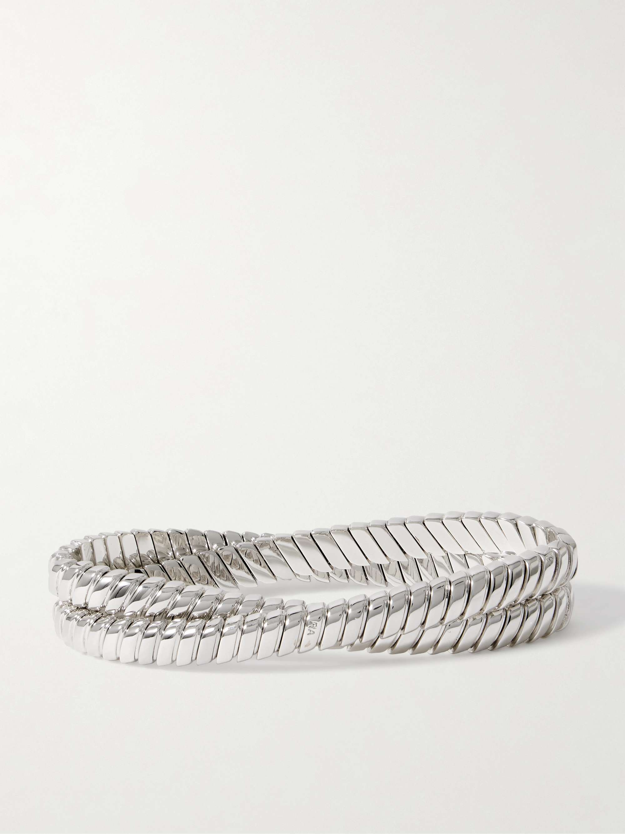 ROXANNE ASSOULIN Double Cobra silver-tone bracelet | NET-A