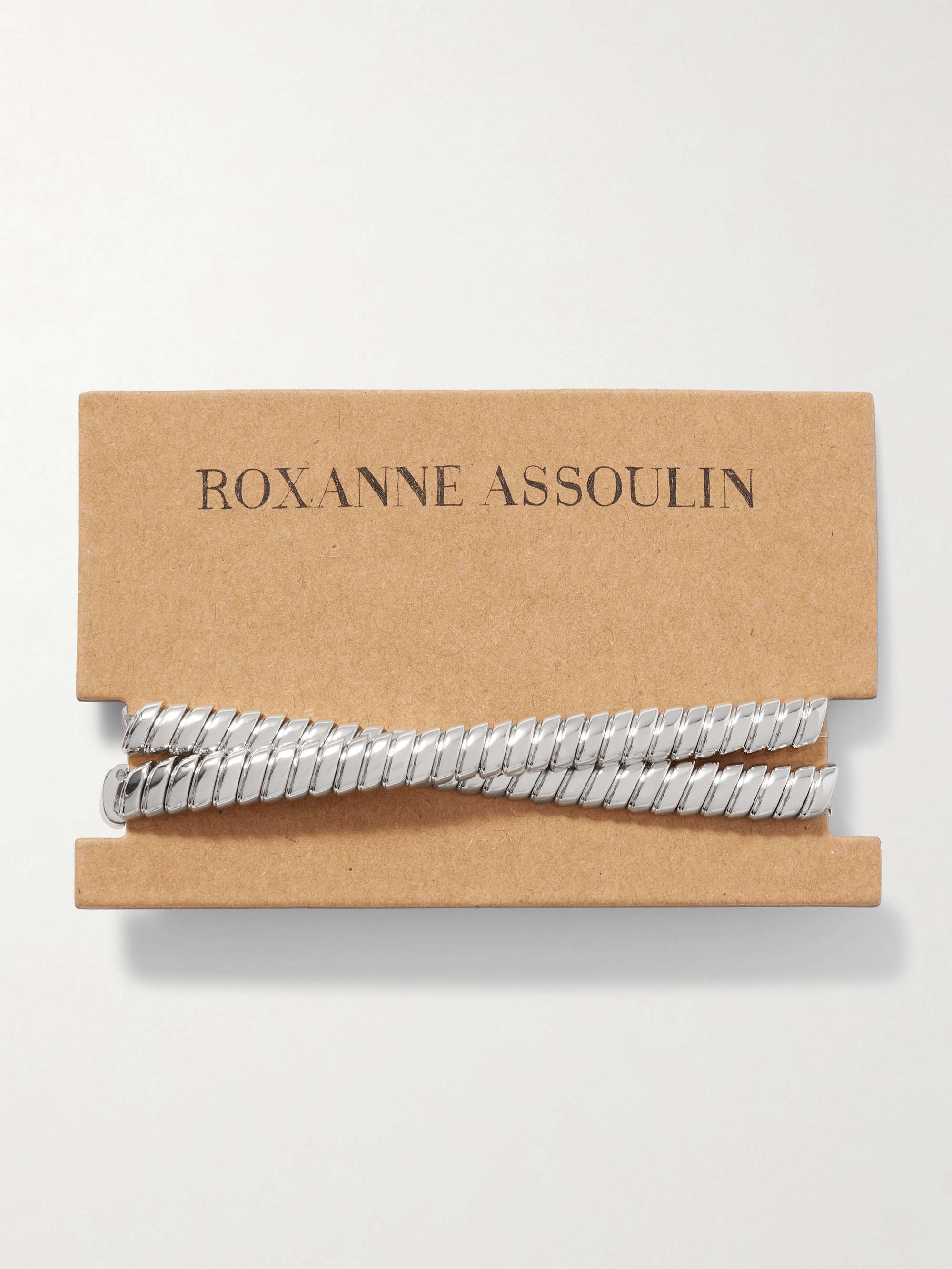 ROXANNE ASSOULIN Double Cobra silver-tone bracelet | NET-A