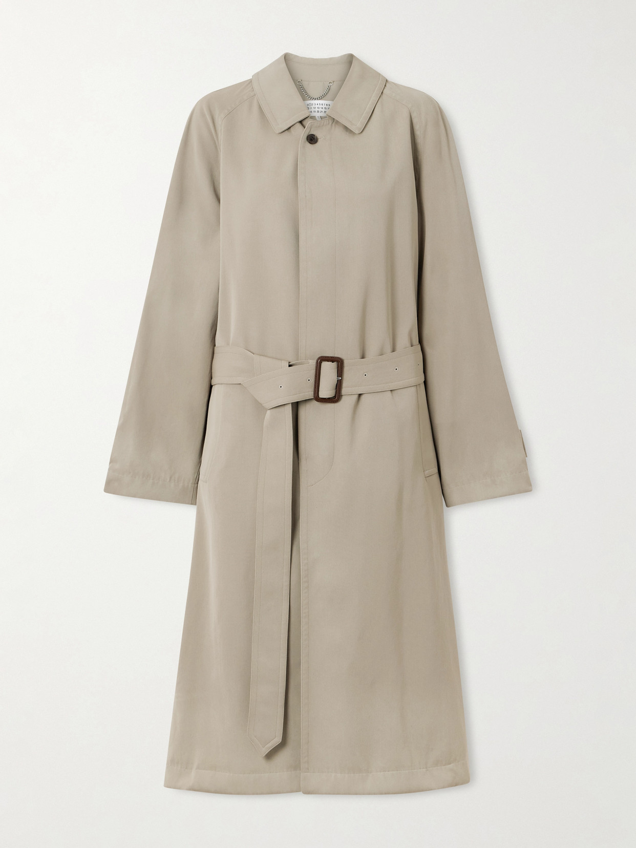 Maison Margiela Belted Wool-gabardine Trench Coat In Neutral