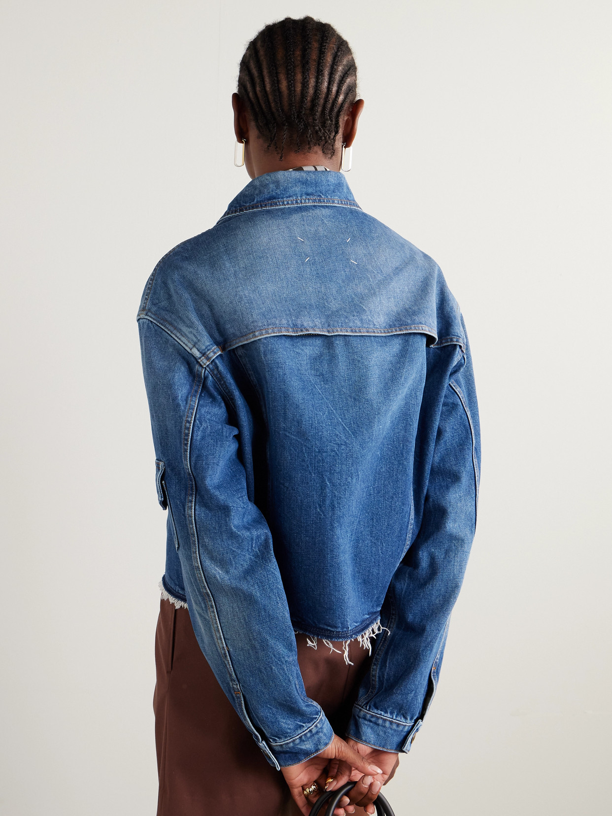 Sports Frayed Denim Jacket