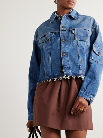 Maison Margiela Sports frayed denim jacket